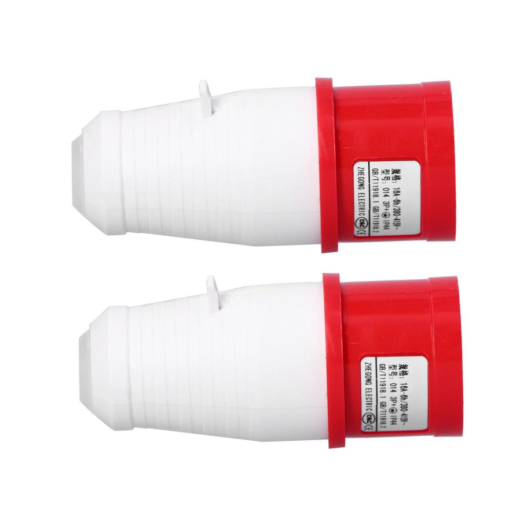 2 шт. 4-контактная промышленная вилка 3-фазный круглый водонепроницаемый разъем 3P+E IP44 380В415В 16А