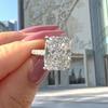 Кольца Huitan Luxury Geometric CZ Crystal для женщин, цветные модные кольца для свадьбы, помолвки, вечеринки, женские кольца, ювелирные изделия