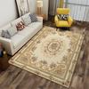 Elegant Floral Patterned Beige Rug Non-slip rug suitable for living room and bedroom sofas.
