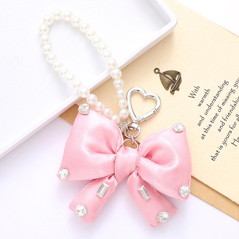 Нежный брелок-подвеска в виде банта для женщин и девочек, универсальный мобильный телефон, цепочка для рюкзака, украшения, аксессуары, подарки