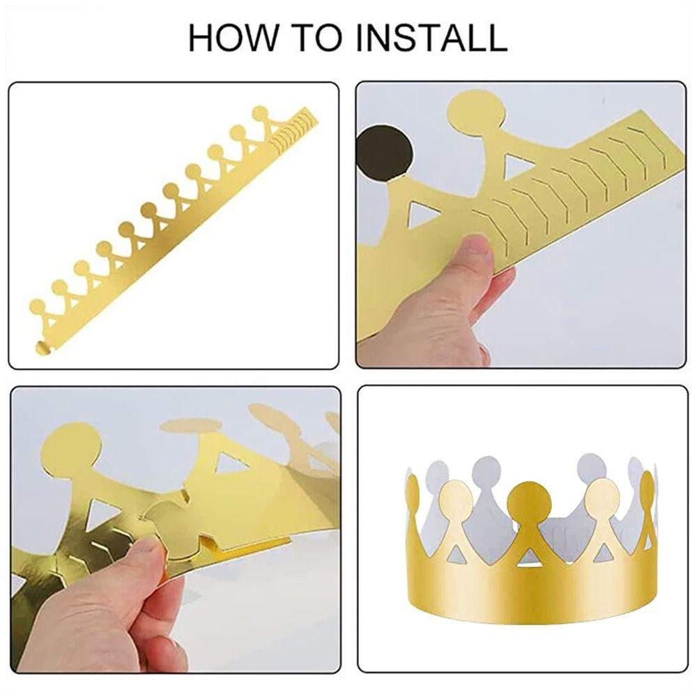 Kids Aldult Celebration Wedding Decor Birthday Hat King Crowns Paper Crown Cap Prince Princess Hats