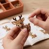 4pcs Mini Size Animal Crafting Set Bead Craft Bead Weaving Kit New Pets Beading Set  DIY Activity