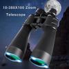 Zoom 10-380X100 Professional Telescope HD Powerful BAK4 Binoculars Low Light Waterproof Long-distance Binoculars For Hunting