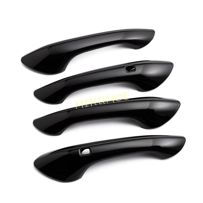 For 2024-2025 Chevrolet Chevy Trax Carbon Fiber / Glossy Black Car Door Handle Cover Trim Sticker Styling Accessories Overlay