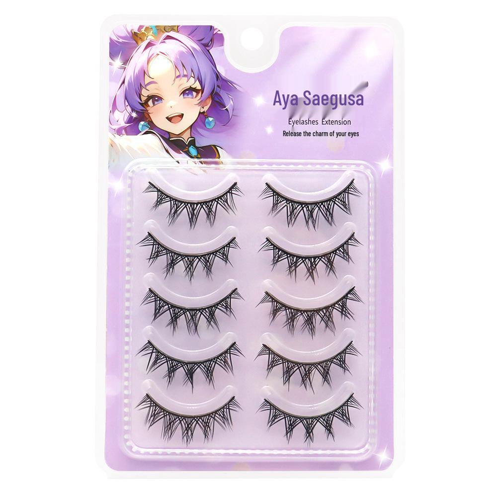 Sanzhicai M52 Fox Series Black Stalk Upper Eyelashes for Men's Ancient Style and Shota Cosplay