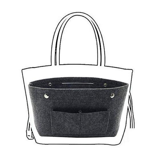 Женская сумка-вкладыш с несколькими карманами Портативная большая сумка большой емкости Сумка-органайзер для макияжа Вставной карман для продуктовой сумки Дорога на плечо