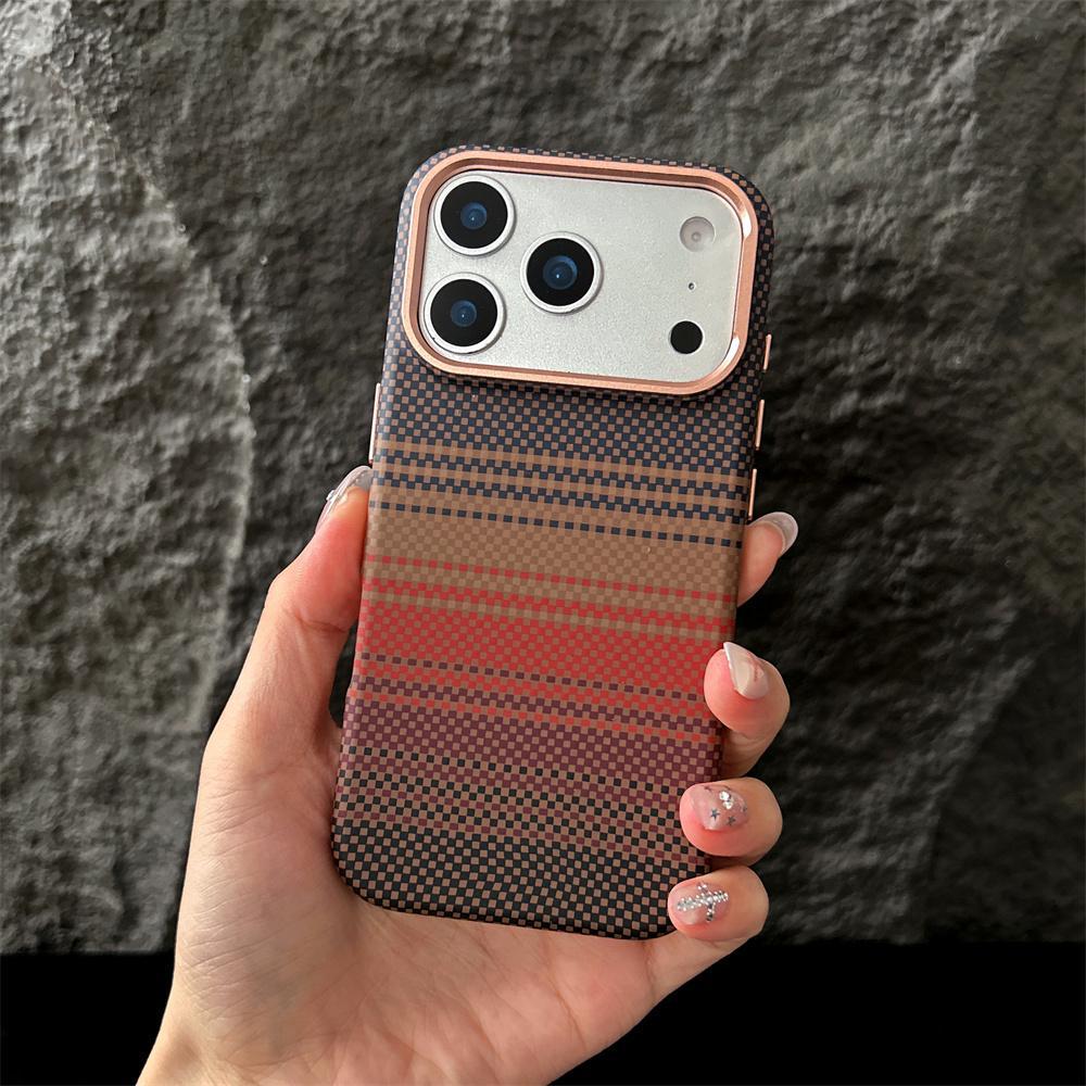 Керамический чехол с магнитом для iPhone 17 Pro Max - Дизайн «Закат и Восход Луны» - Креативный противоударный дизайн