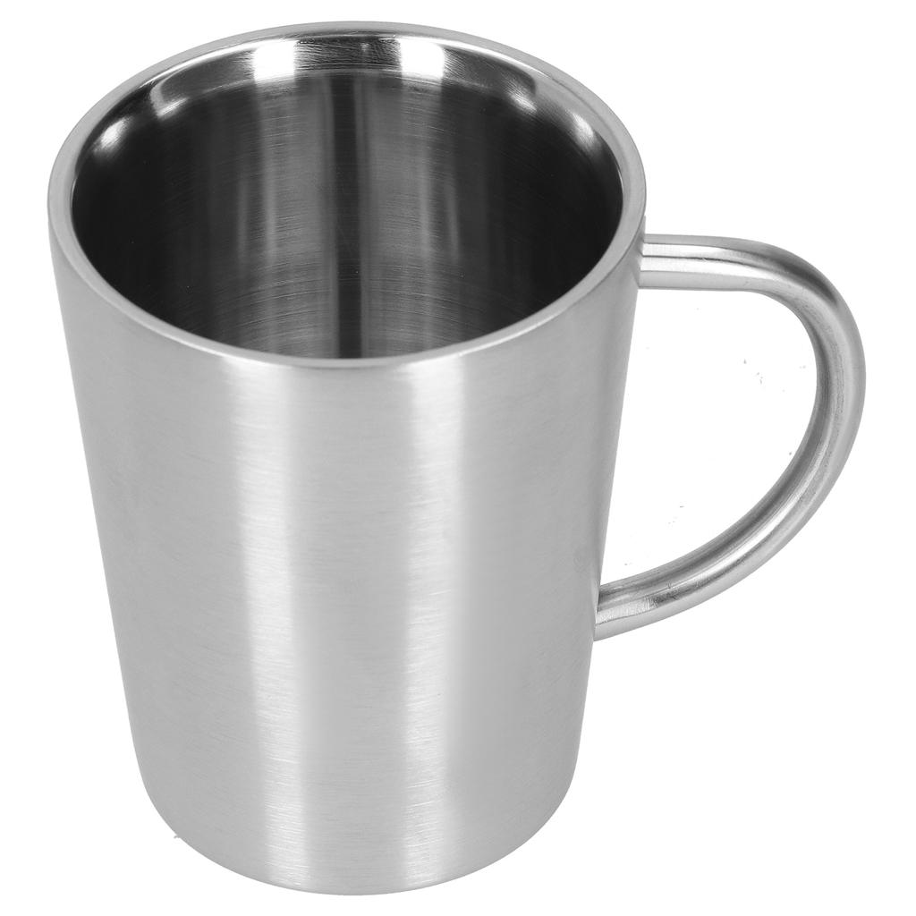 340ml 304 Stainless Steel Beer Mug Coffee Water Cup with Handgrip Double Wall DrinkwareStainless