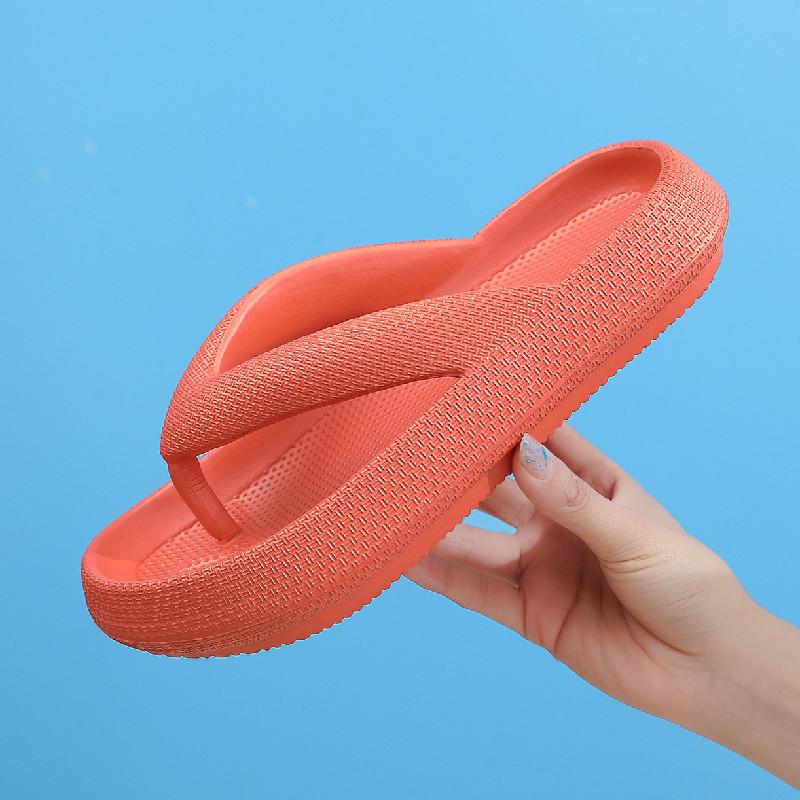 Вьетнамки, летние повседневные шлепанцы, уличные пляжные сандалии, удобная обувь на плоской платформе из ЭВА, женская пара на толстой подошве