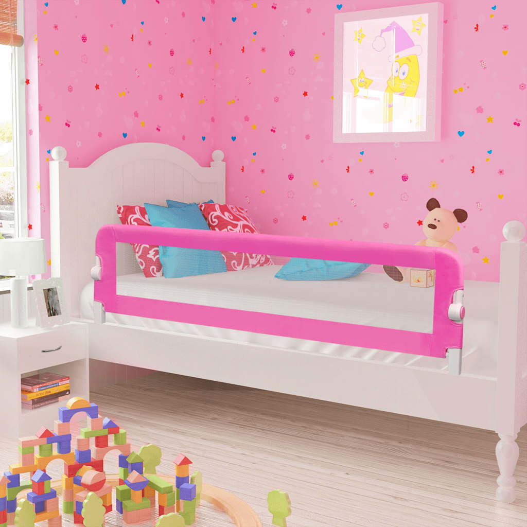 Vidaxl Бортики для детской кроватки, 2 шт., Розовые, 150x42 см