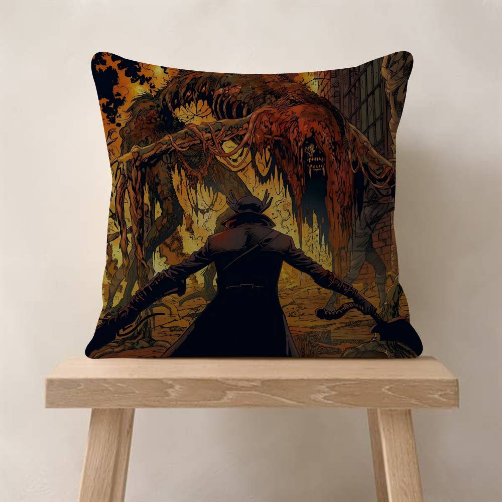 Fantasy Bloodborne Video Game Pillowcase Toon Gift Cushion Cover Bedroom Home Sofa Chair Seat Decor Pillow Case