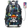ONE PIECE Luffy School Bag Animation Peripheral Large Capacity Lightweight Backpack Junior High School Backpack Travel Bag