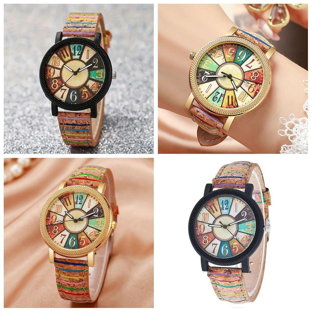 Rainbow Color Wrist Watches Boho Style Bohemian Watch Creative Gift Quartz Watch Women Girls
