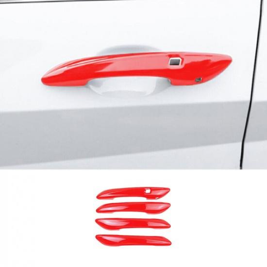 Exterior Side Door Handle Strip Trim 4* For Hyundai Elantra - Bright Red