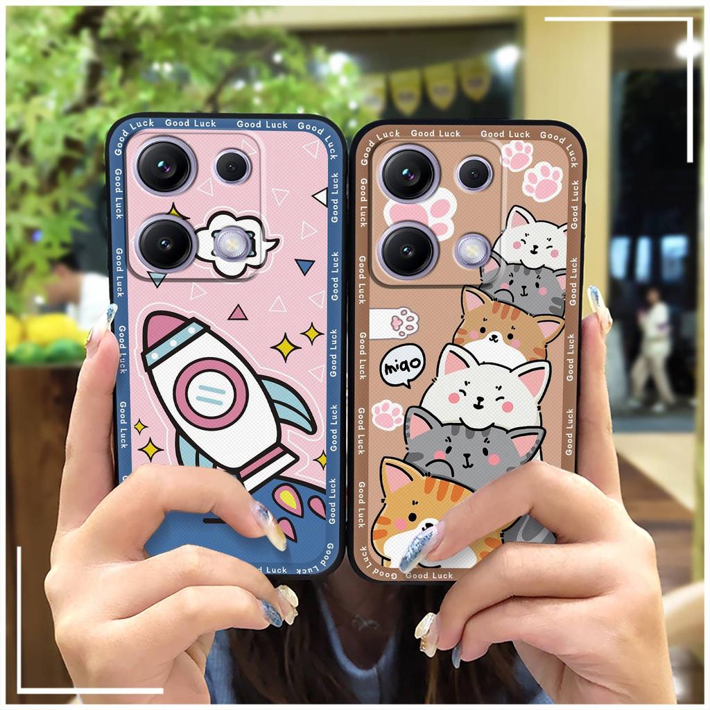 Anti-dust Silicone Phone Case For Redmi Note14S Global Back Cover Fashion Design Cartoon Anti-knock Soft Case TPU Cute