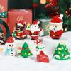 Cartoon Santa Claus Building Blocks Mini Christmas Doll Xmax Gift Action Figures Model  Party