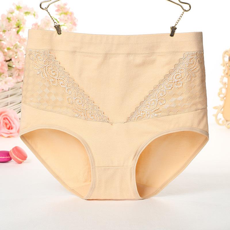 Большой размер, кружевные эластичные женские трусики с высокой талией, удобные трусы из чистого хлопка с промежностью, нижнее белье больших размеров, трусы 90-210 г