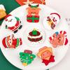 Christmas Brooch: Cute Cartoon Santa Claus DIY Decorative Pin for Students