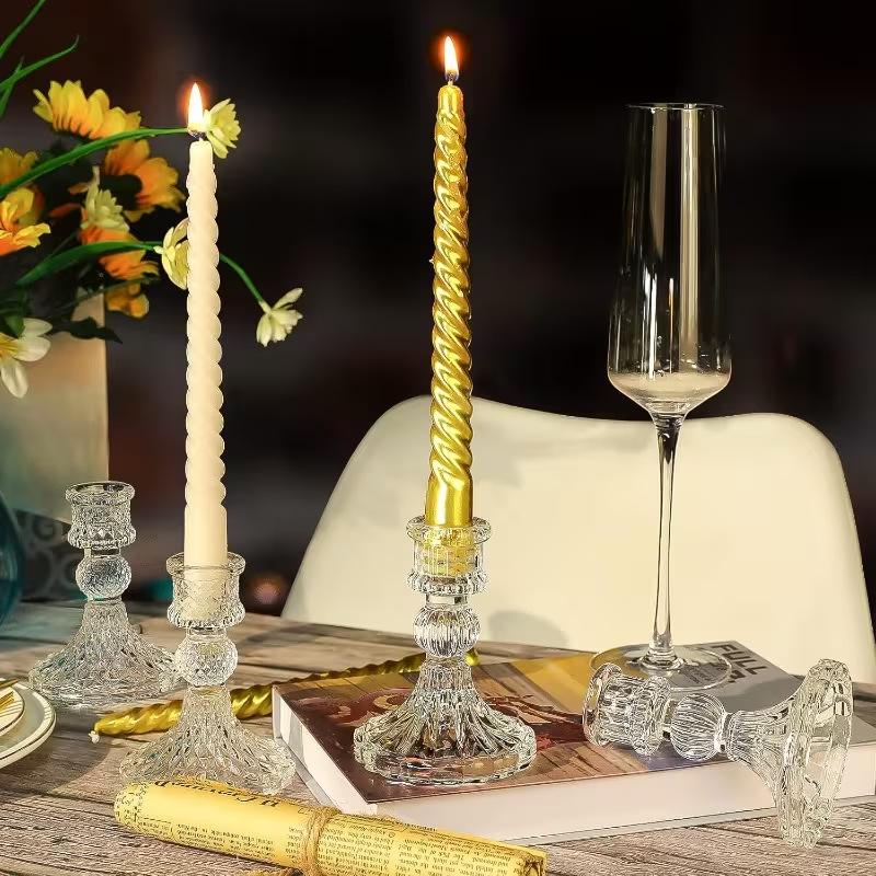 Винтажный французский хрустальный подсвечник для ароматерапии и создания атмосферы ужина