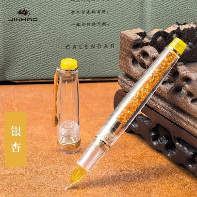 JINHAO 82 Стеклянное перо-кисть Ручная работа Мелко шлифованное Плавное письмо для каллиграфии Канцелярские товары Офис Школа Художественные принадлежности