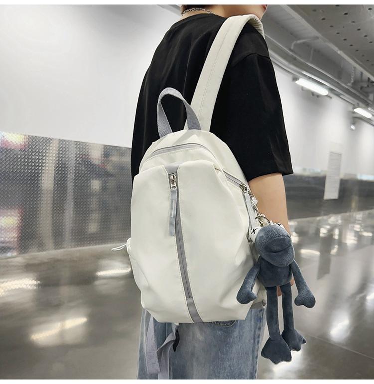 Contrast Color Schoolbag Women's Small Backpack Men Lightweight Backpack