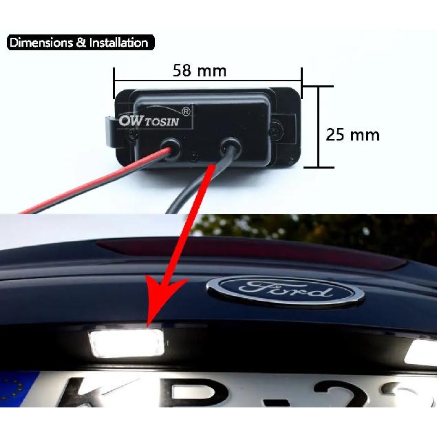For Ford Focus 2 hatchback 2008-2011 EcoSport MK1 MK2 2004-2015 Vehicle Camera 170°AHD 1080P Reverse Backup Car Rear View Camera