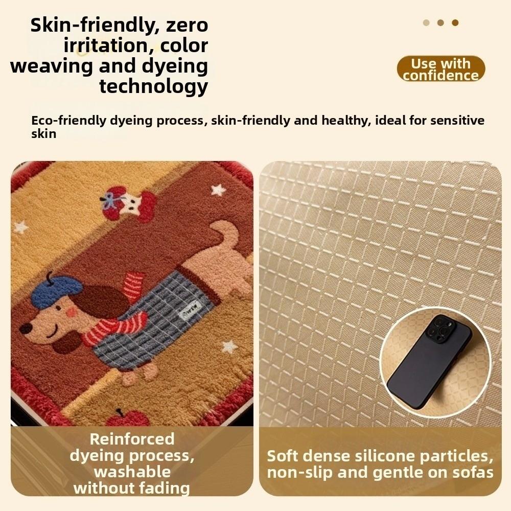 Anti-slip Chair Cushion Imitation Cashmere Dining Chair Pad Winter Office Chair Mat Dining Chair