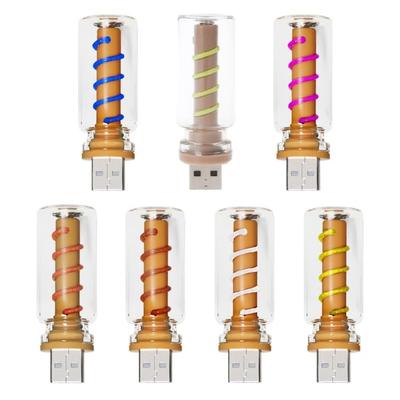 Автомобильные ночные лампы Вставляемые декоративные светильники USB светодиодные автомобильные огни Сенсорная регулировка Мини светодиодный свет Ретро автомобильная лампа