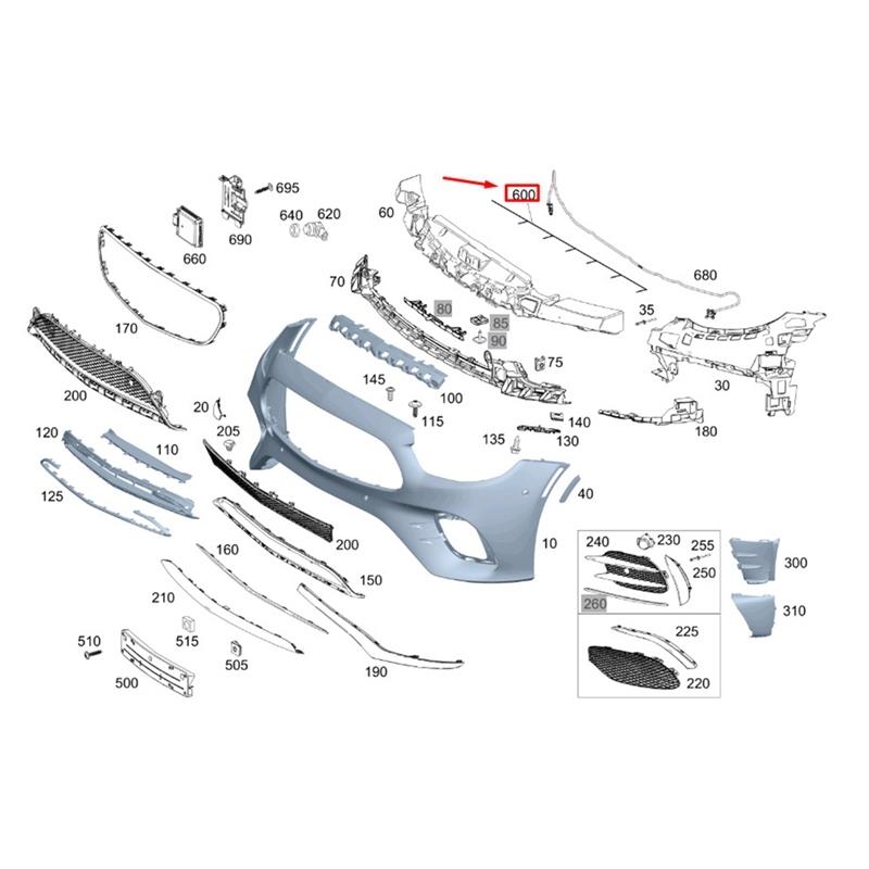 Car Front Bumper Parking Sensor Harness Wiring Component A2135405403 For Mercedes-Benz E-Class W213 W238 2014-2021