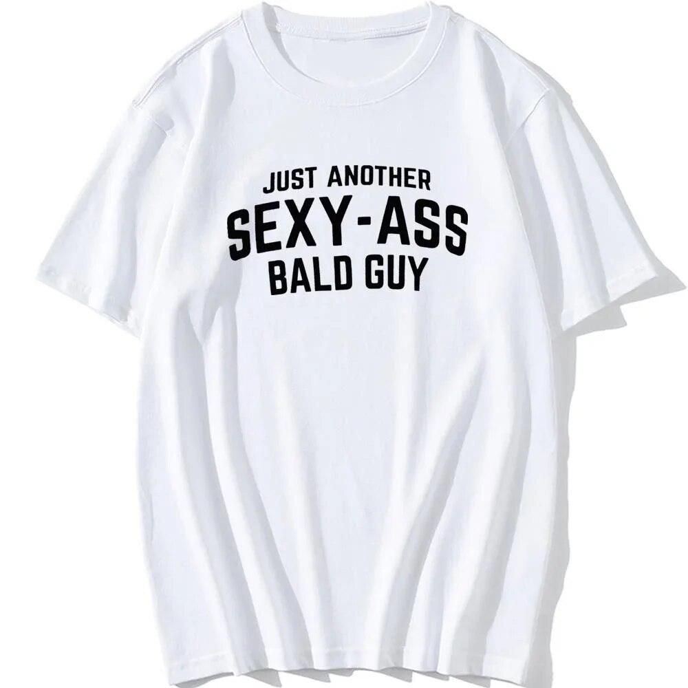 Топы с короткими рукавами и круглым вырезом, просто еще один сексуальный лысый парень, забавный папа, муж, дедушка, шутка, футболка унисекс с юмором, футболки с графикой
