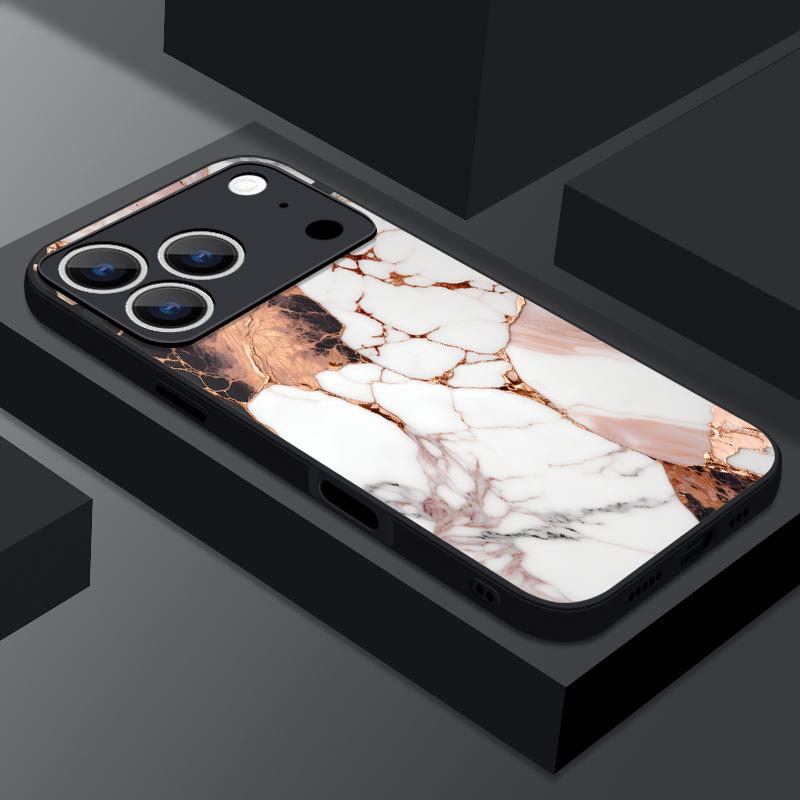 Тонкое магнитное кольцо для чехла Magsafe для iPhone 17 Pro Max Чехол iPhone 16 15 14 13 Pro Max 17E Фиолетовый Мраморный узор Гибридный ТПУ+ПК Матовая крышка