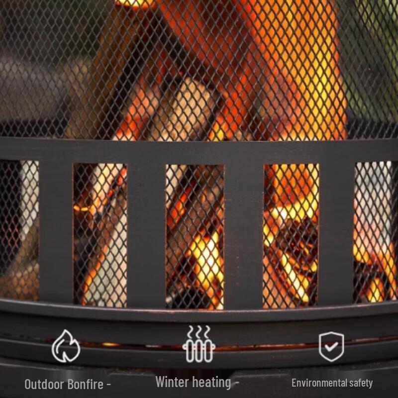 Портативная уличная печь-мангал для обогрева и барбекю