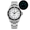 Watchdives WD5513B Автоматические часы PT5000 200M Дайверские Сферическое сапфировое стекло 316L Сталь Люминесцентный ободок из алюминиевого сплава Мужские часы