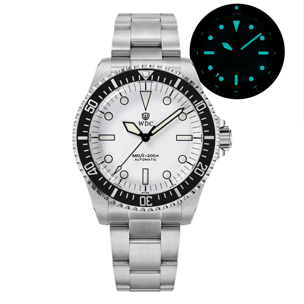 Watchdives WD5513B Автоматические часы PT5000 200M Дайверские Сферическое сапфировое стекло 316L Сталь Люминесцентный ободок из алюминиевого сплава Мужские часы