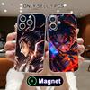 Прозрачный чехол AOT Eren Yeager из ТПУ с поддержкой Magsafe для iPhone 17 16 15 14 13 12 11 Air Pro Max Plus Mini, цветная крышка