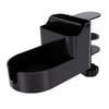 Desk Cup Holder Clamp with Charging Hole Plastic Carbon Steel Anti Spill Clip On Cup Holder for Coffee Cup Tea Cup Pen