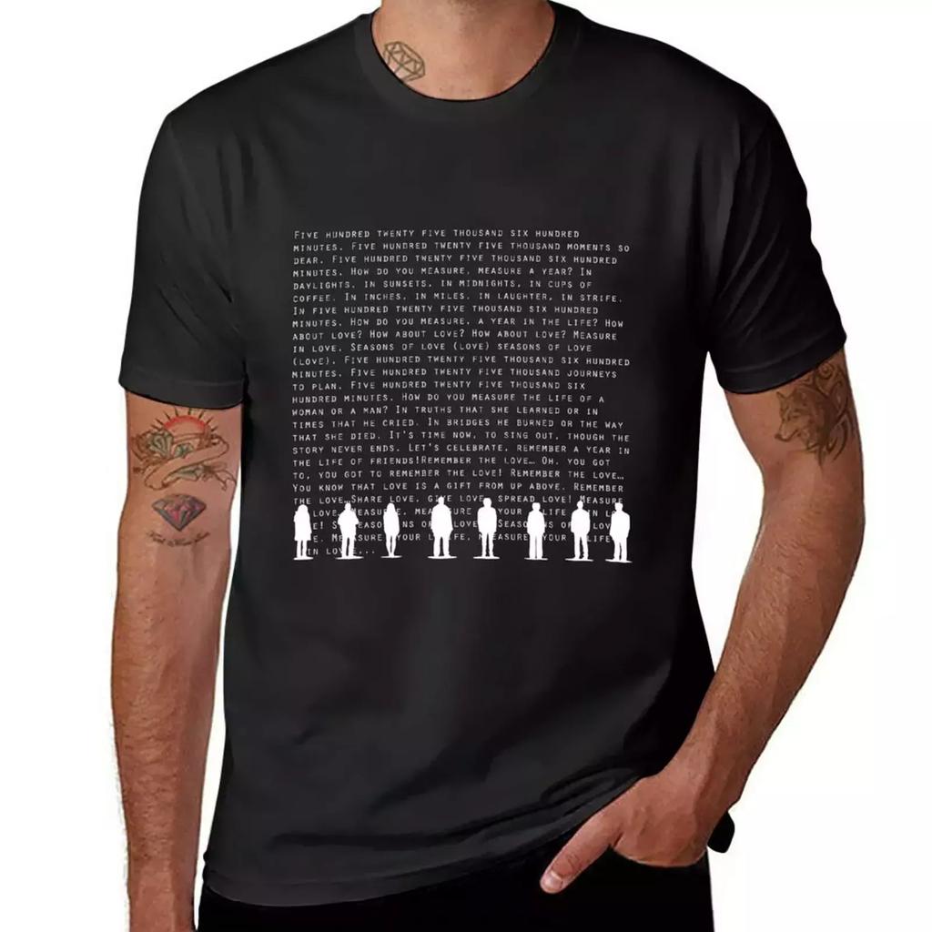 Seasons of Love(White) T-Shirt Blouse anime clothes T-shirt men