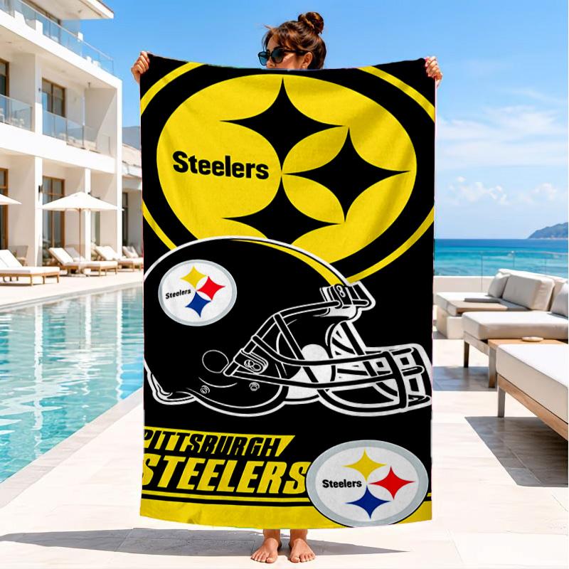 Pittsburgh Steelers Beach Towel, Quick-drying, Easy to Care for, Suitable for Both Fitness and Beach Vacations,Sports Essential