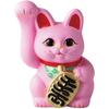 Ale-net Maneki-neko (Lucky Cat) Statue, Size 6, Pink, W14 X D10 X H19.5cm, Ceramic, Tokoname Ware, Made In Japan