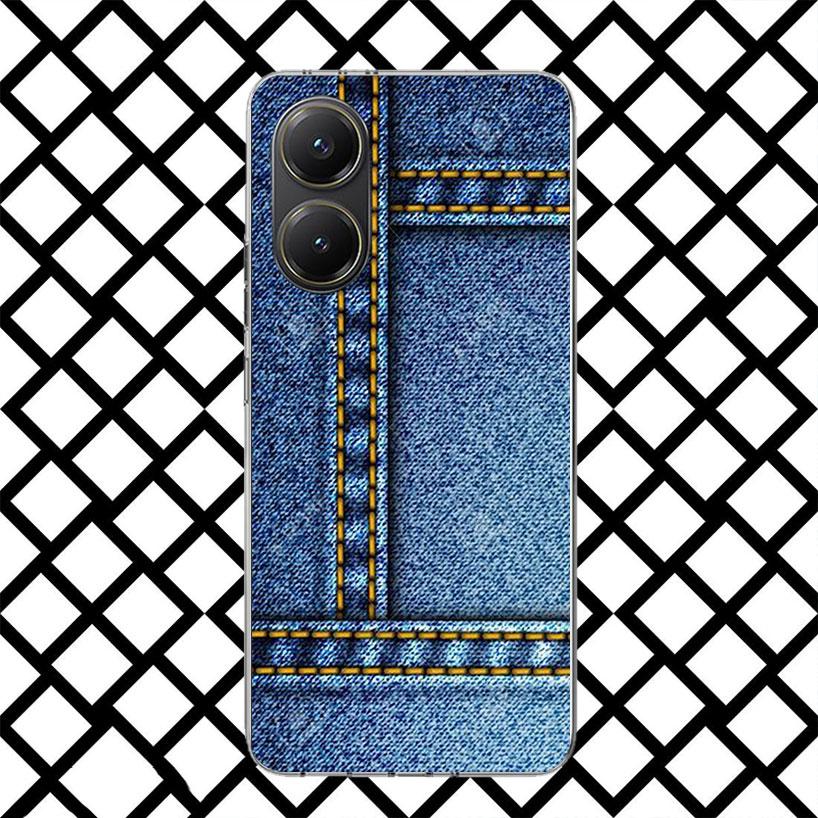 Ретро Джинсовый Вышитый Чехол для Телефона для Xiaomi Poco F7 Ultra X7 X6 X5 Pro X4 Gt M8 M7 Redmi 15 15C 13 13C 12 12C Мягкая Крышка Funda