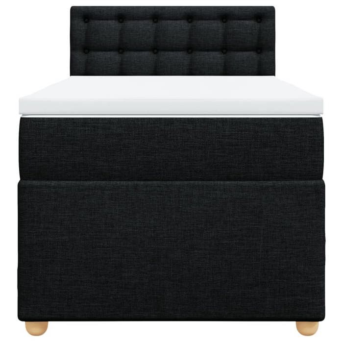 Maison Exclusive - Sommier à lattes de lit avec matelas Noir 90x190 cm Tissu
