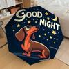 1pc Good Night Dachshund Umbrella with Plastic Handle,Suitable for All Seasons Home Travel Outdoor UmbrellaDD332