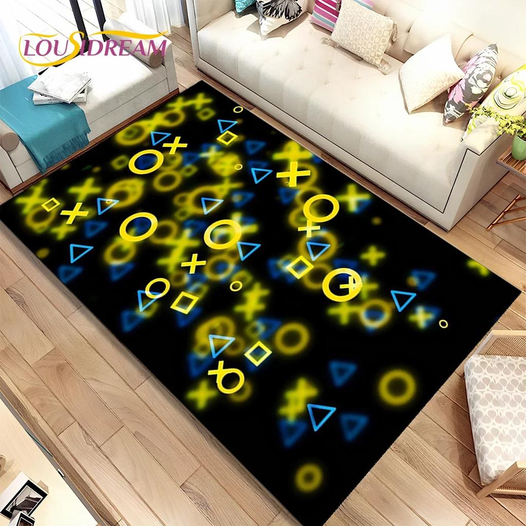 Cartoon Game Gamer Gamepad Carpet Rug for Bedroom Living Room Home Sofa Decoration,Children Play Large Decor Floor Mat Gift