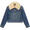 Levis Простая джинсовая куртка с отложным воротником, свободного кроя, с длинными рукавами, женские куртки, средне-синяя 001CJ-0001