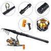 SOUGAYILANG Carbon Fiber Rod Telescopic Fishing Rod M Power Spinning Reel Fishing Tackle Fishing Set