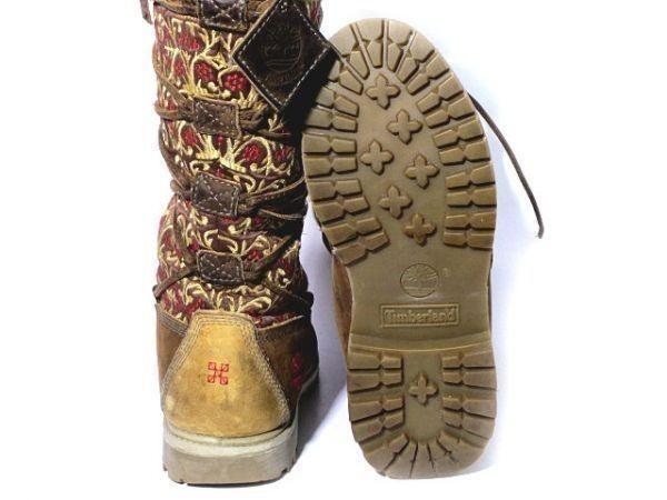 Timberland Уютные флисовые длинные сапоги 7W 24.0 Коричневые Осень Зима(ИСПОЛЬЗОВАЛ)