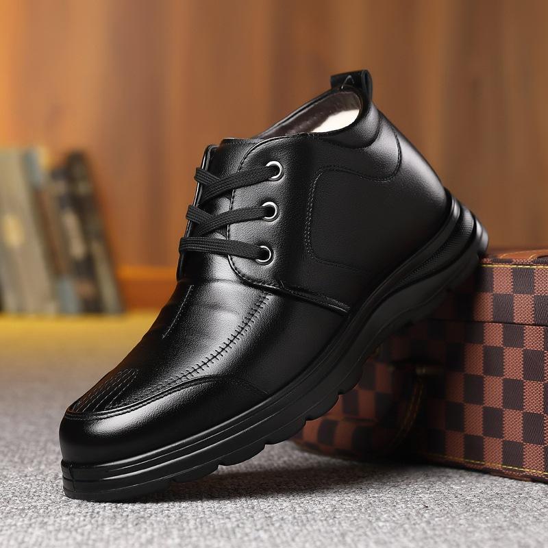 2024 Новые зимние мягкие туфли для мужчин с мягкой подошвой и круглой головкой, мягкие теплые хлопковые туфли для мужчин