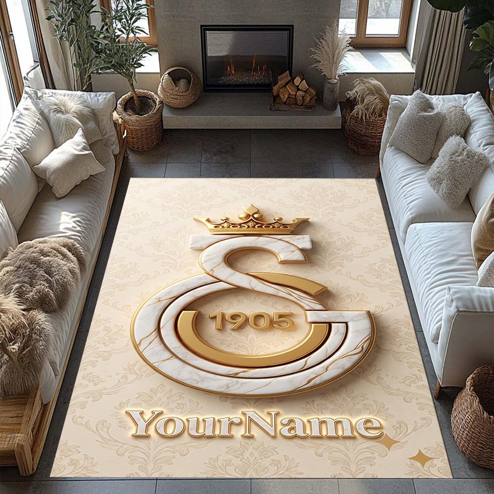 Galatasaray Customizable Name Floor Rug Office Rug Perfect For Bedrooms Dormitory Playrooms Dining Room Antislip Carpet Decorate Offices