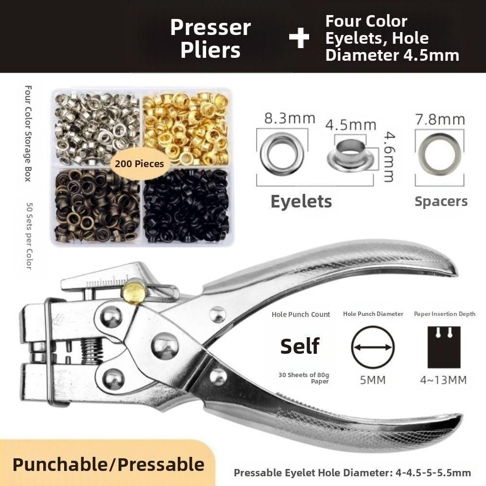 Набор усиленных клещей для установки люверсов и пробивки отверстий Трудосберегающий инструмент для пробивки кожи Скрапбукинг