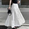 Женские летние повседневные однотонные свободные длинные юбки